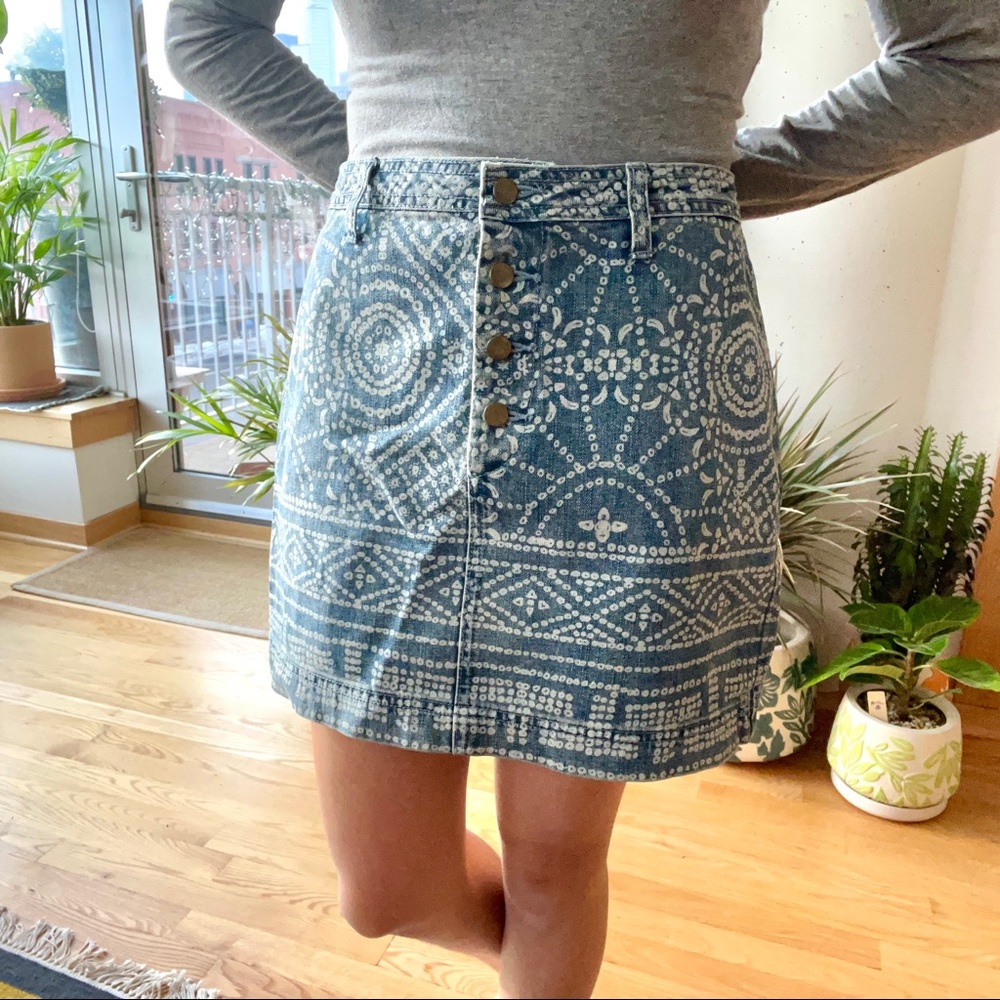Free People School Daze Denim Mini Skirt